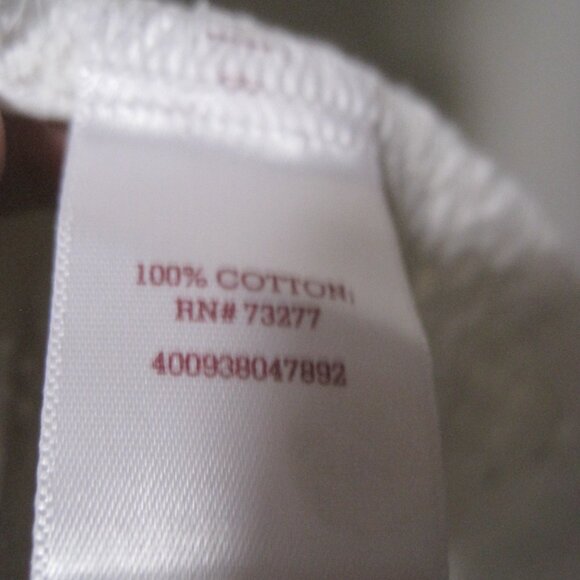 So Women's X-Large Half Button Cotton Breathable Tank Top White Flowery - Picture 9 of 10